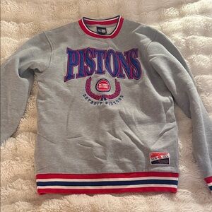 New Era Gray Pistons Crewneck Sweater